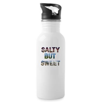 salty but sweet - Water bottle with straw - white - Right