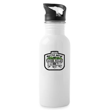 Lieber Mutter Natur als Vater Staat - Trinkflasche mit integriertem Trinkhalm - Weiß - Rechts