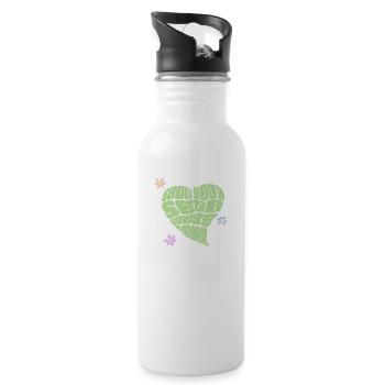 show yourself more love - Trinkflasche mit integriertem Trinkhalm - Weiß - Rechts