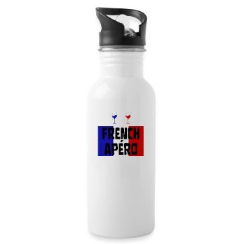 FRENCH APÉRO Vin Français bleu blanc et rouge - Gourde avec paille intégrée - blanc - Droite