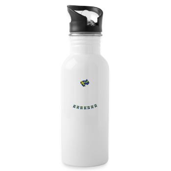 Jag pratar svenska. weiß - Trinkflasche mit integriertem Trinkhalm - Weiß - Rechts