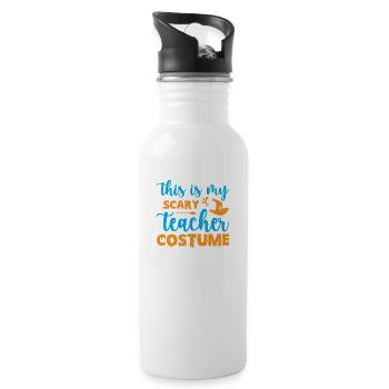 This is my scary teacher costume humour halloween - Gourde avec paille intégrée - blanc - Droite