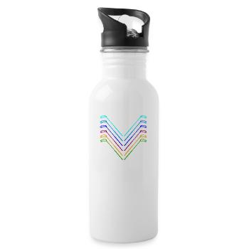 Floorball floorball "colorful floorball bats" - Water bottle with straw - white - Right