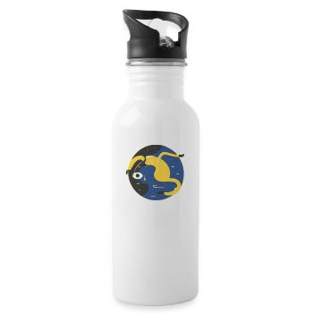 An unreal world apart - Water bottle with straw - white - Right