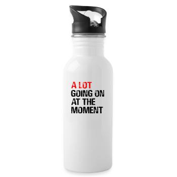 A Lot Going on at The Moment - Water bottle with straw - white - Right