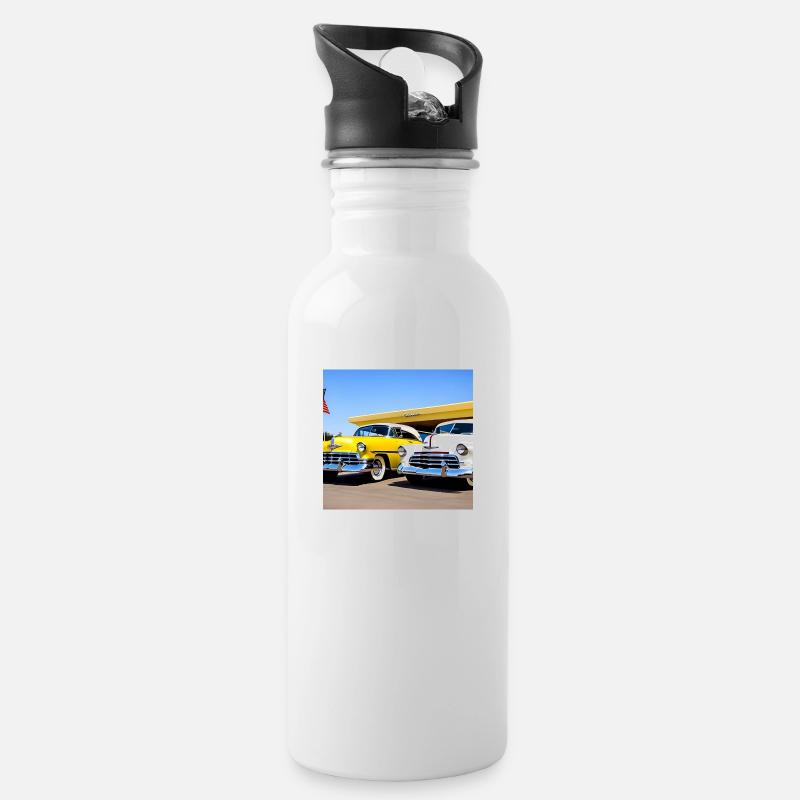 C28 - Trinkflasche mit integriertem Trinkhalm - Weiß