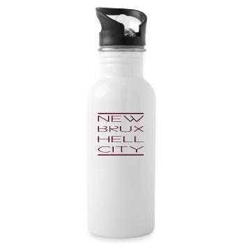 NewBruxHellCity - Gourde avec paille intégrée - blanc - Droite