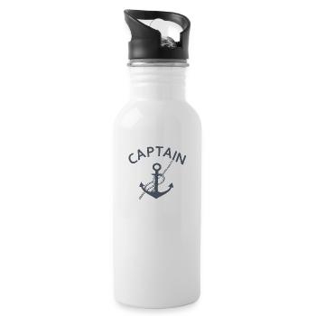 CAPITAINE DE BATEAU - Gourde avec paille intégrée - blanc - Droite