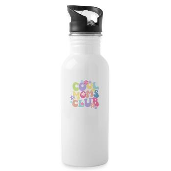 Cool Moms Club with Flowers - Trinkflasche mit integriertem Trinkhalm - Weiß - Rechts