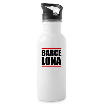 Barcelone Design 2 - Gourde avec paille intégrée - blanc - Droite