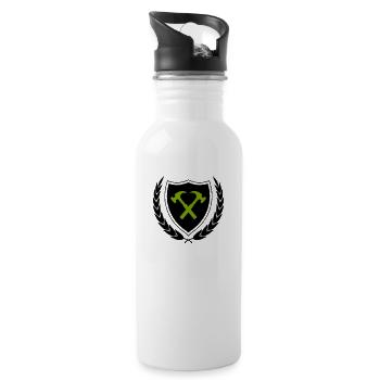 Craftsmen's coat of arms - Water bottle with straw - white - Right