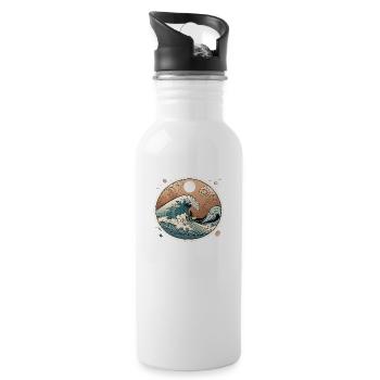 Styling the Wave - Water bottle with straw - white - Right