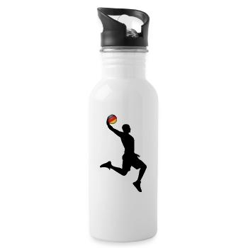 Basketball Win Allemagne - Gourde avec paille intégrée - blanc - Droite
