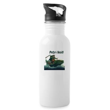 Petry Heil! - Trinkflasche mit integriertem Trinkhalm - Weiß - Rechts