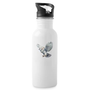 SnowyOwl 04 - Water bottle with straw - white - Right