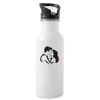 Passionate Pair - Water bottle with straw - white - Right