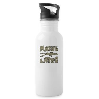 vielleicht später lustiger Hase - Trinkflasche mit integriertem Trinkhalm - Weiß - Rechts
