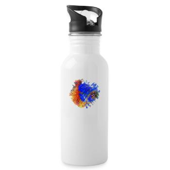 "ExON" by Acryl Gallery & Design - Water bottle with straw - white - Right
