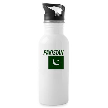 Pakistan - Gourde avec paille intégrée - blanc - Droite