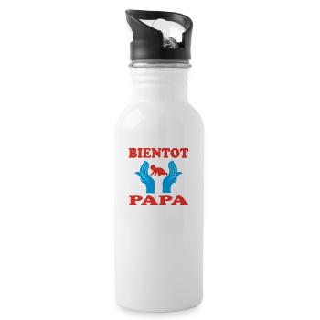 SOON TO BE A DAD - Water bottle with straw - white - Right
