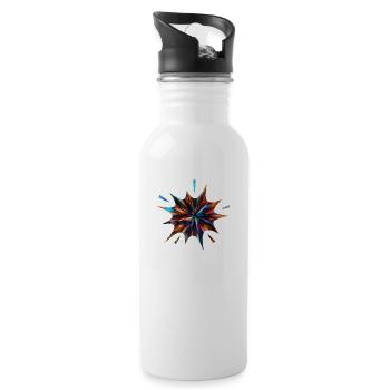 Colorful Color Explosion - ApriNoeScor - Water bottle with straw - white - Right
