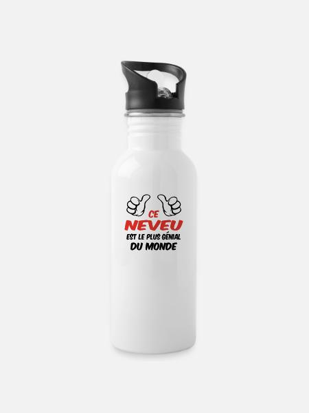 BEST NEPHEW - Water bottle with straw - white
