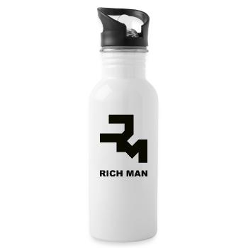 rich man - Gourde avec paille intégrée - blanc - Droite