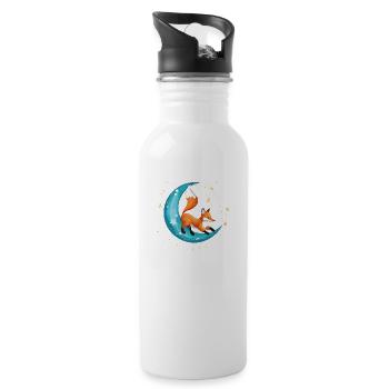 Luna Fuchs - Trinkflasche mit integriertem Trinkhalm - Weiß - Rechts
