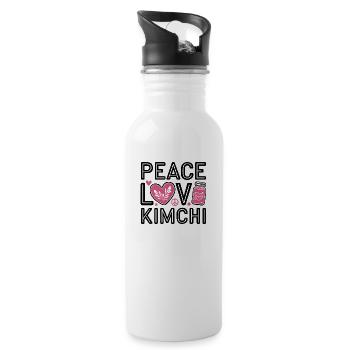 Statement für Kimchi-Fans - Trinkflasche mit integriertem Trinkhalm - Weiß - Rechts
