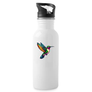Kolibri - Trinkflasche mit integriertem Trinkhalm - Weiß - Rechts