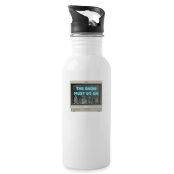 PVM Lover - Der Schnee muss weiter gehen - Trinkflasche mit integriertem Trinkhalm - Weiß - Rechts