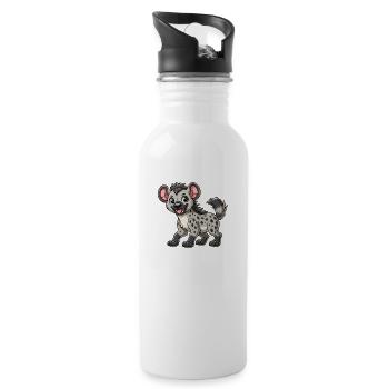 Hyena - Water bottle with straw - white - Right