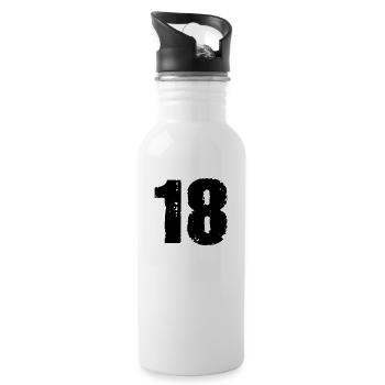 18 - Gourde avec paille intégrée - blanc - Droite