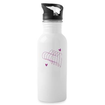 Sweet Pinkish Love Resonance 00 - Water bottle with straw - white - Right
