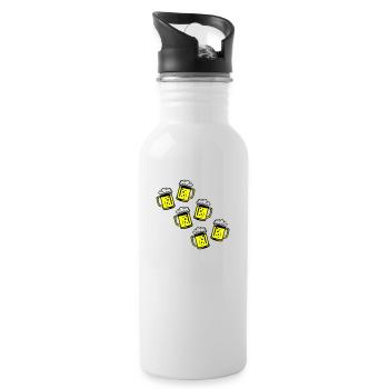 Beer Beer Mug Icon - Water bottle with straw - white - Right
