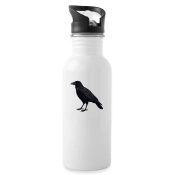 Crow - Water bottle with straw - white - Right