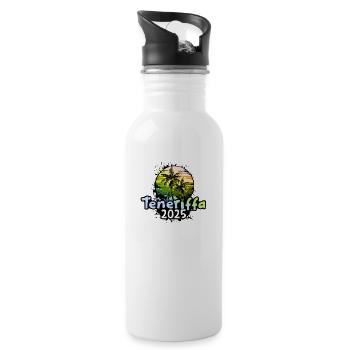 Teneriffa 2025 - Trinkflasche mit integriertem Trinkhalm - Weiß - Rechts