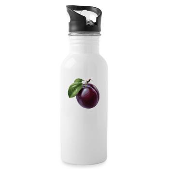 Plum - Water bottle with straw - white - Right