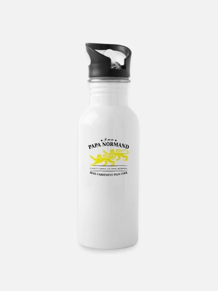 papa normand guepar or - Gourde avec paille intégrée - blanc