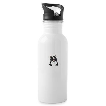 fabelhafte Katze - Trinkflasche mit integriertem Trinkhalm - Weiß - Rechts