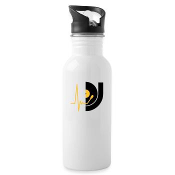 music_pulse_dj - Trinkflasche mit integriertem Trinkhalm - Weiß - Rechts