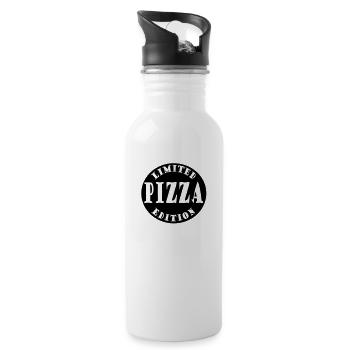 limited edition pizza 2ke - Trinkflasche mit integriertem Trinkhalm - Weiß - Rechts
