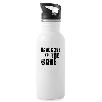 Hardcore - Trinkflasche mit integriertem Trinkhalm - Weiß - Rechts