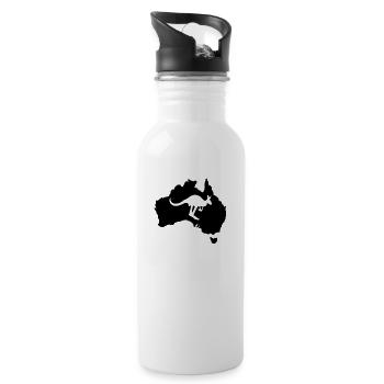 Australie - Gourde avec paille intégrée - blanc - Droite