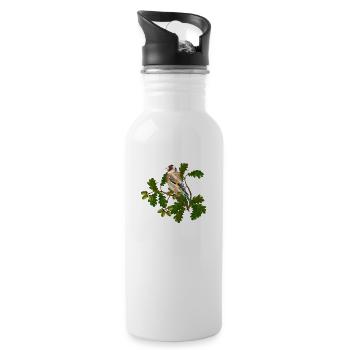 Vogel - Trinkflasche mit integriertem Trinkhalm - Weiß - Rechts