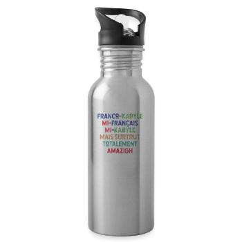 Franco-Kabyle - Gourde avec paille intégrée - argent clair - Droite