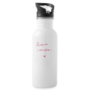 Infirmière Option Râleuse Cadeau - Gourde avec paille intégrée - blanc - Droite