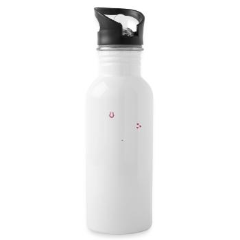 Glück ist, eine Freundin wie Dich zu haben - Trinkflasche mit integriertem Trinkhalm - Weiß - Rechts
