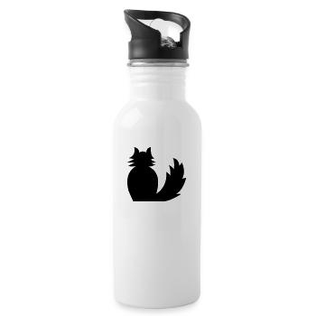 Mieze approves of this. - Trinkflasche mit integriertem Trinkhalm - Weiß - Rechts