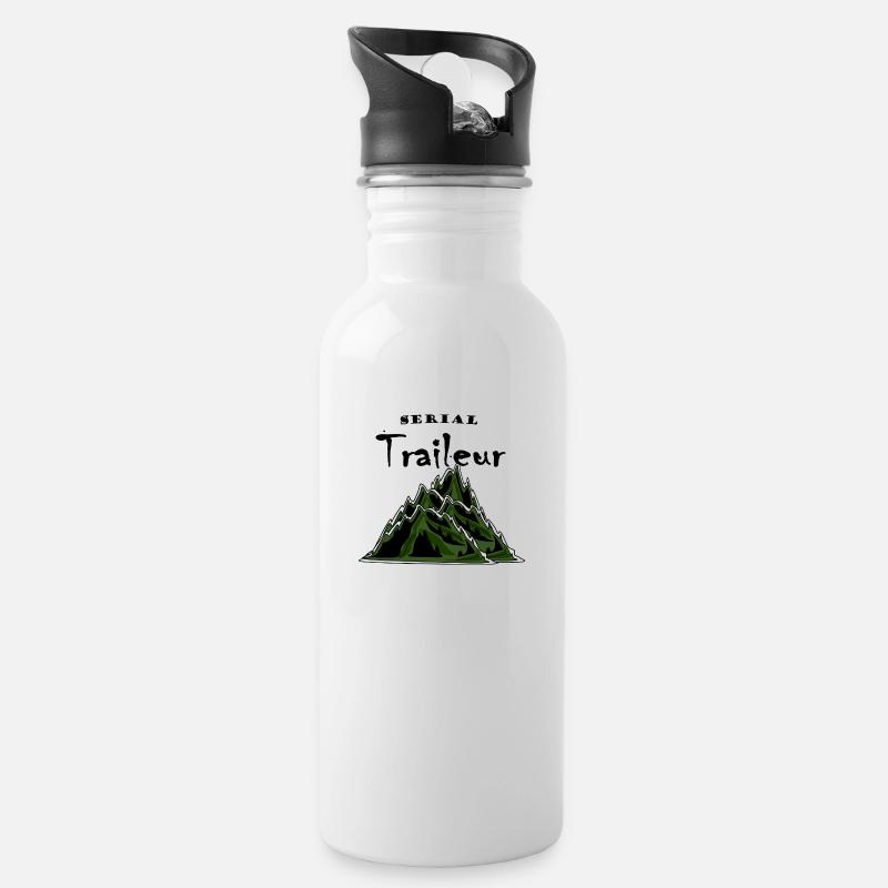 Trail Serial traileur - Gourde avec paille intégrée - blanc